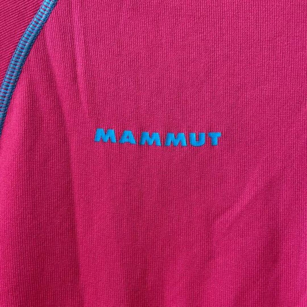 Mammut(マムート)のMAMMUT(マムート) 半袖Tシャツ サイズASIA L レディース - ピンク×ライトブルー クルーネック ポリエステル、ポリプロピレン レディースのトップス(Tシャツ(半袖/袖なし))の商品写真