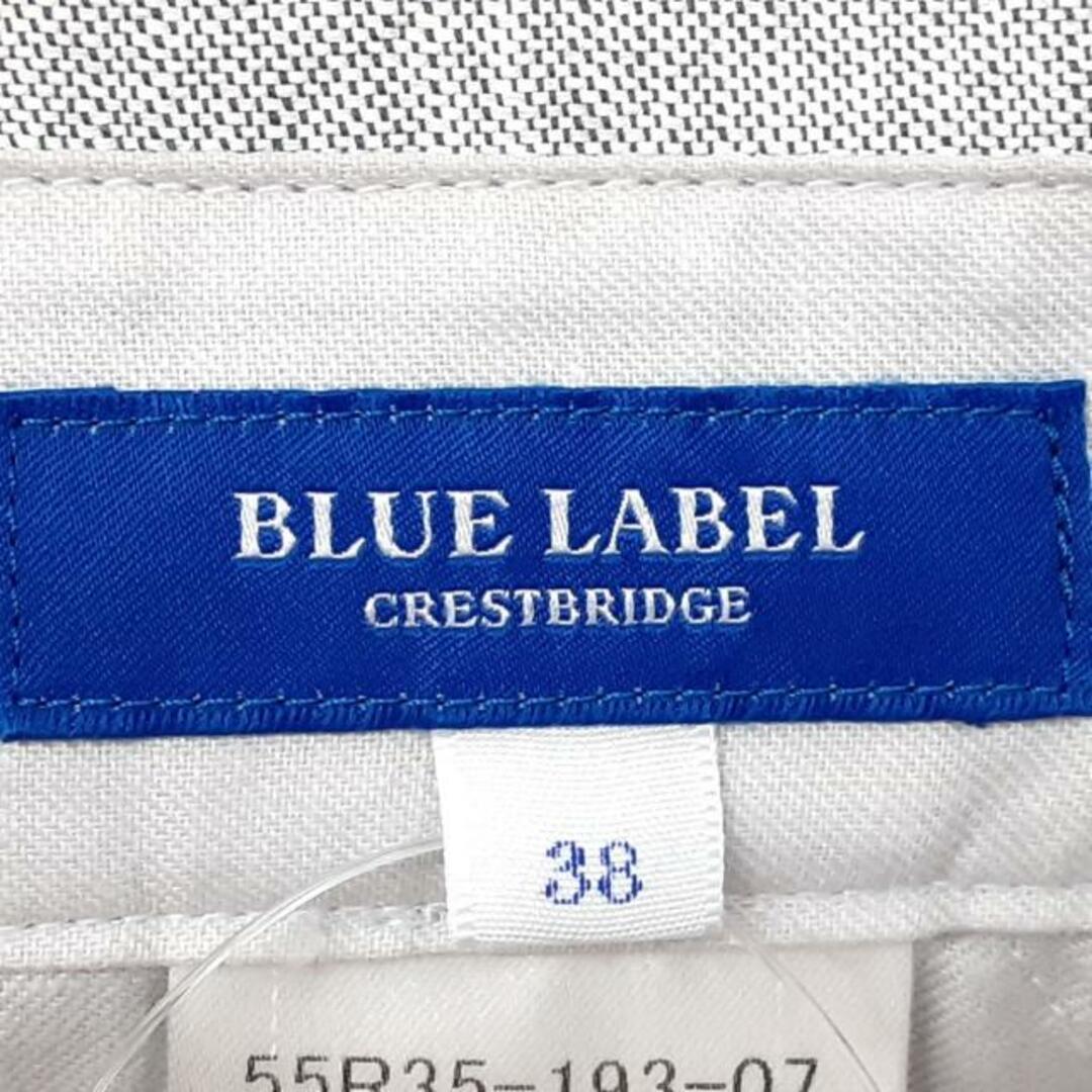 BLUE LABEL CRESTBRIDGE(ブルーレーベルクレストブリッジ)のBLUE LABEL CRESTBRIDGE(ブルーレーベルクレストブリッジ) パンツ サイズ38 M レディース - ライトグレー×グレー フルレングス レディースのパンツ(その他)の商品写真