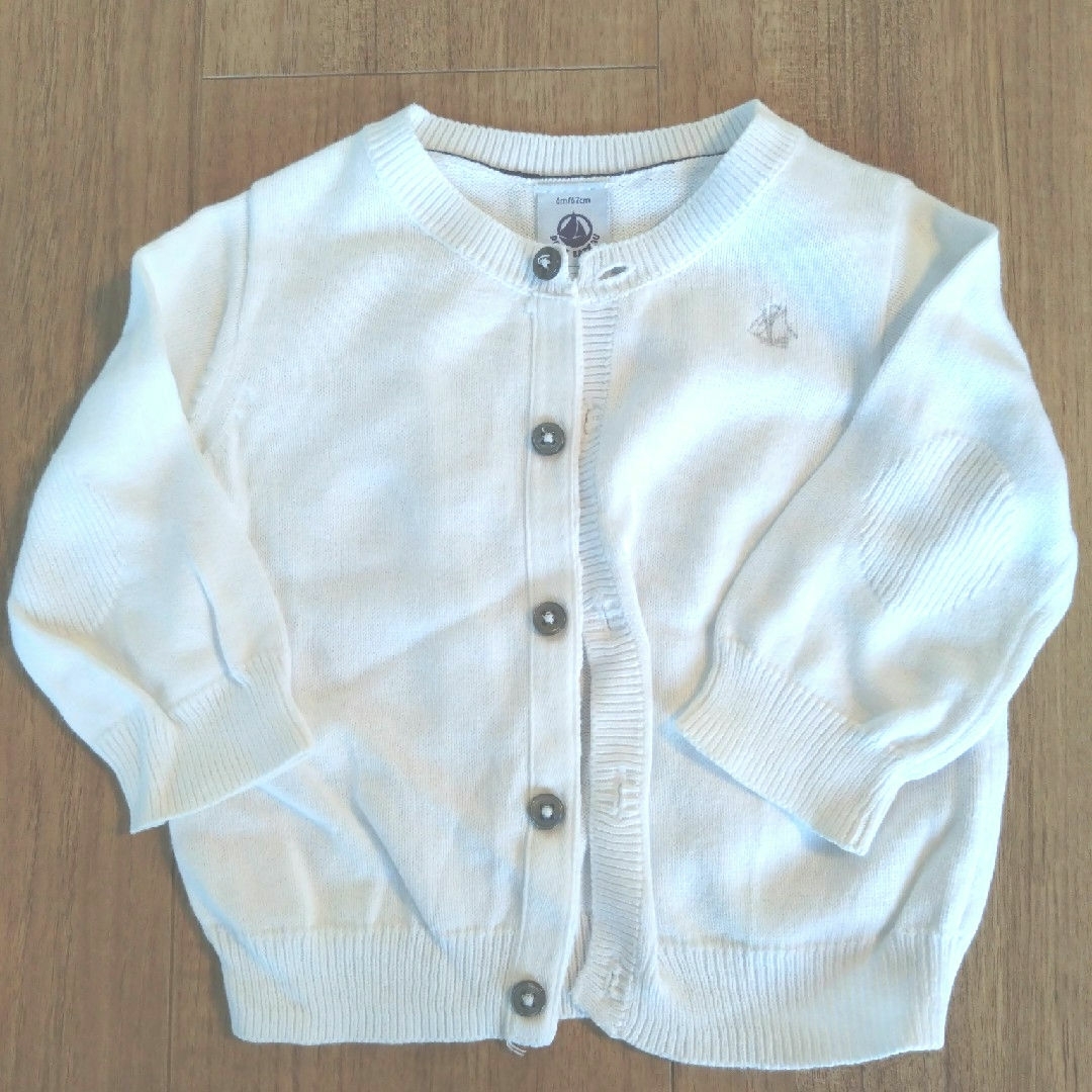 PETIT BATEAU(プチバトー)のプチバトー　コットンカーディガン6М キッズ/ベビー/マタニティのベビー服(~85cm)(カーディガン/ボレロ)の商品写真