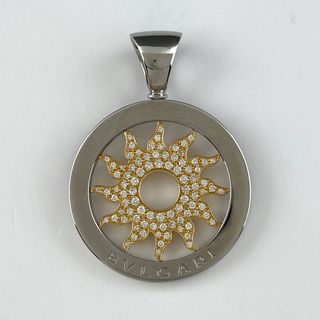 BVLGARI - ブルガリ トンド サン パヴェダイヤモンド ペンダントトップ 750 【中古】