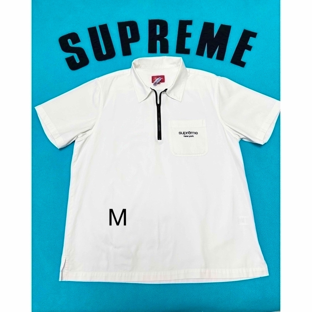 Supreme(シュプリーム)の✨超レア・美品✨Supreme Twill Half Zip Shirt 白 メンズのトップス(シャツ)の商品写真