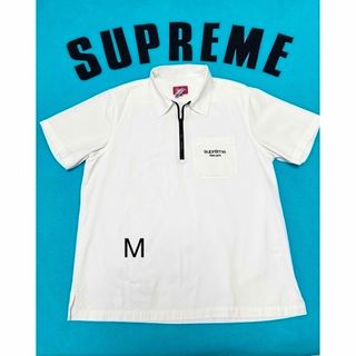 シュプリーム(Supreme)の✨超レア・美品✨Supreme Twill Half Zip Shirt 白(シャツ)