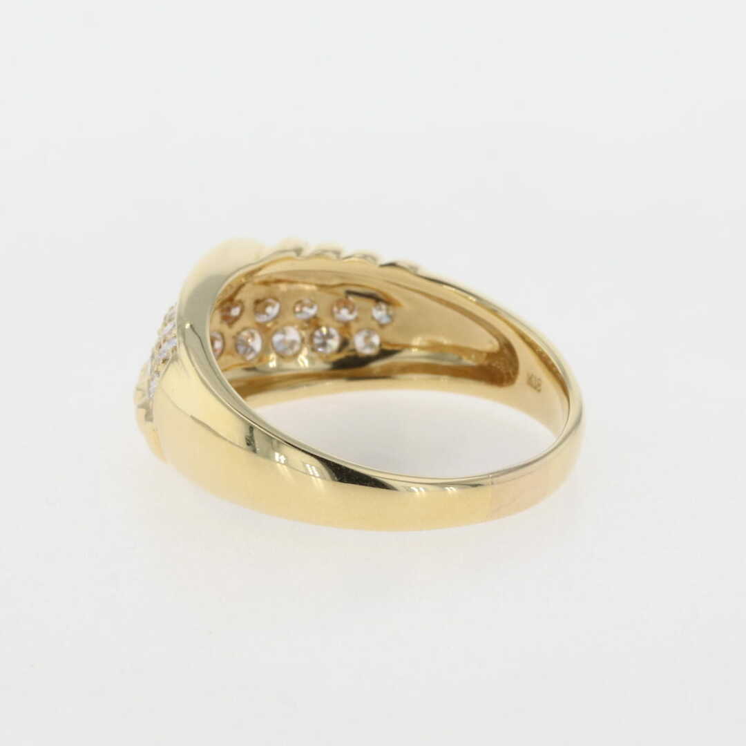 メレダイヤ デザインリング 16号 K18 【中古】 レディースのアクセサリー(リング(指輪))の商品写真