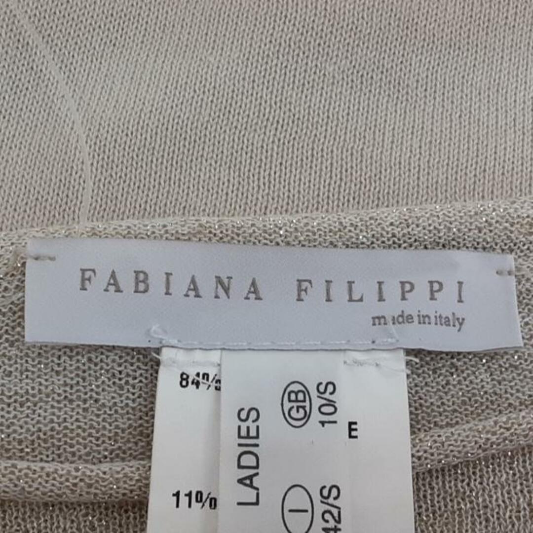 FABIANA FILIPPI(ファビアーナフィリッピ) 半袖カットソー サイズI(42) レディース美品  - ベージュ ラメ レディースのトップス(カットソー(半袖/袖なし))の商品写真