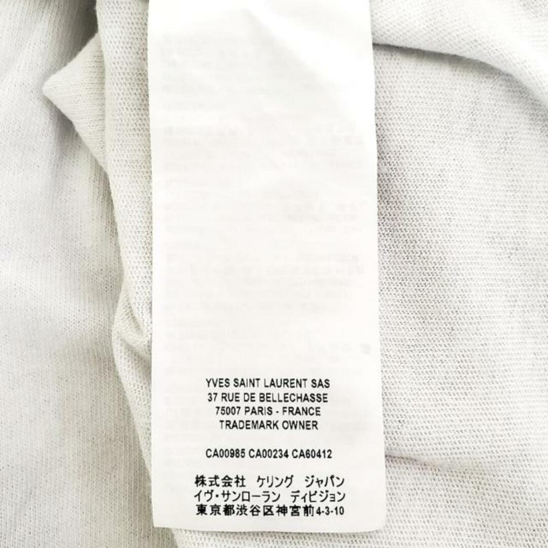 SAINT LAURENT PARIS(サンローランパリ) 半袖Tシャツ サイズM メンズ - 603303 白×レッド×グリーン クルーネック/ダメージ加工 綿 メンズのトップス(Tシャツ/カットソー(半袖/袖なし))の商品写真