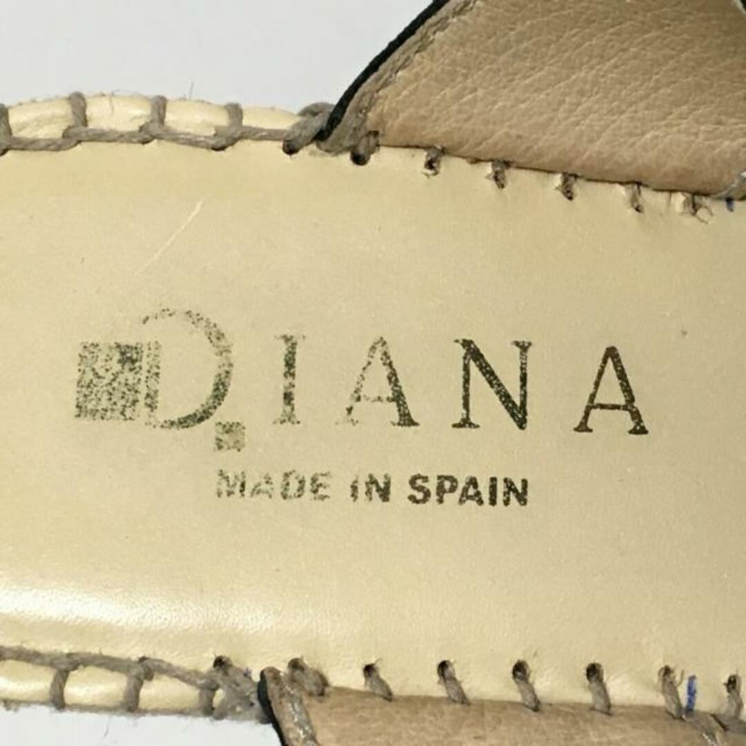 DIANA(ダイアナ)のDIANA(ダイアナ) ミュール 37 レディース - 黒 エスパドリーユ/ウェッジソール エナメル（レザー） レディースの靴/シューズ(ミュール)の商品写真