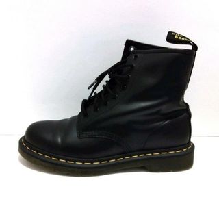 ドクターマーチン(Dr.Martens)のDr.Martens(ドクターマーチン) ショートブーツ メンズ美品  - 黒 8ホール レザー(ブーツ)