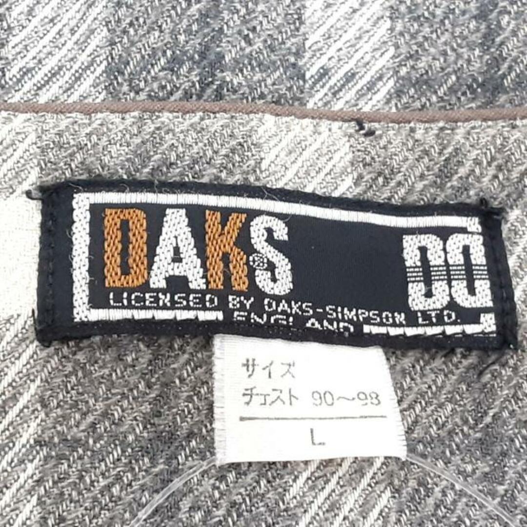 DAKS(ダックス)のDAKS(ダックス) 長袖シャツ サイズL メンズ美品  - アイボリー×グレー チェック柄 メンズのトップス(シャツ)の商品写真