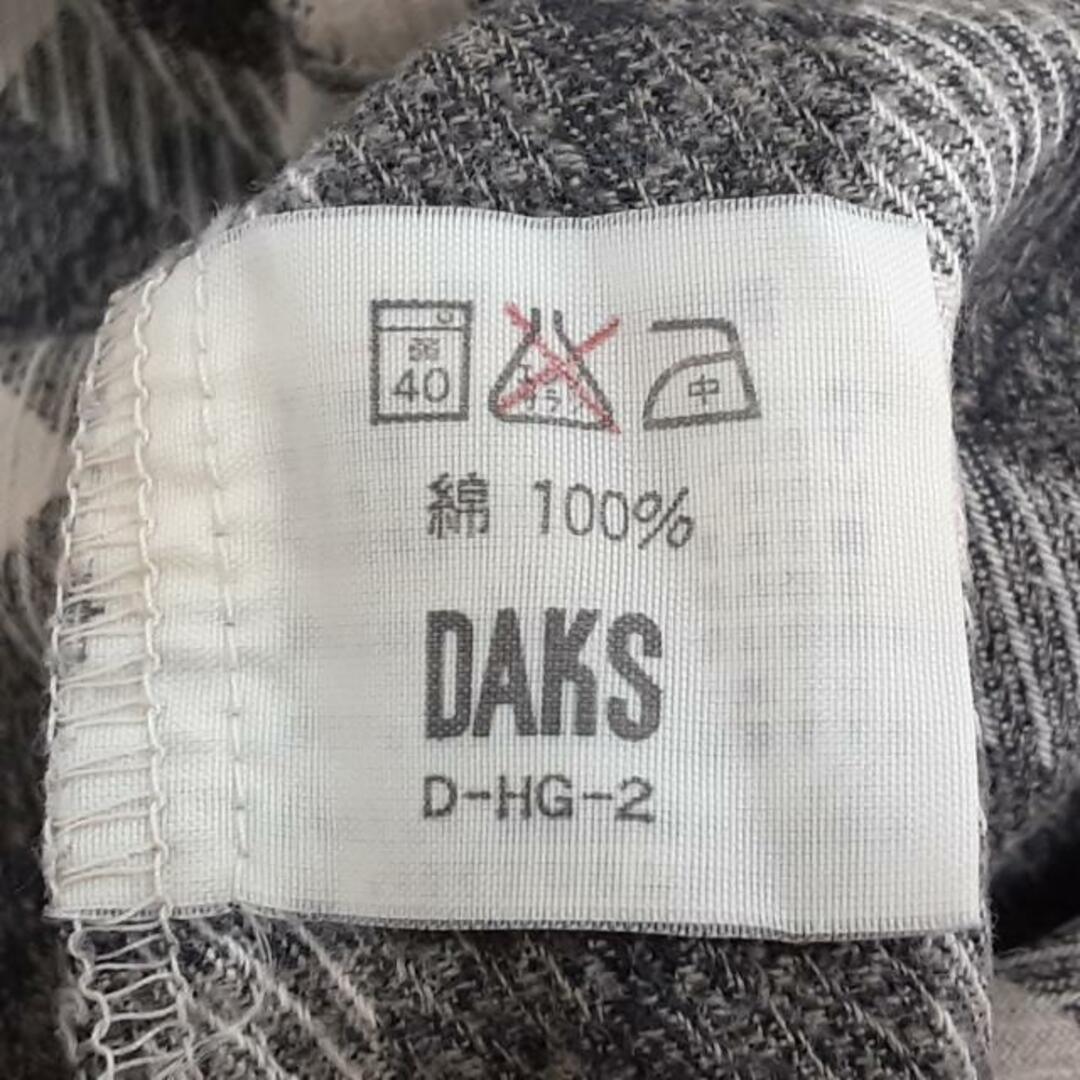 DAKS(ダックス)のDAKS(ダックス) 長袖シャツ サイズL メンズ美品  - アイボリー×グレー チェック柄 メンズのトップス(シャツ)の商品写真