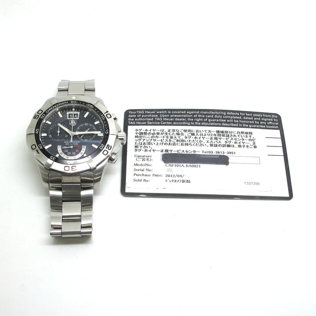 TAG Heuer(タグホイヤー)のTAG HEUER (タグホイヤー) アクアレーサー クロノグラフ グランドデイト CAF101A.BA081 クォーツ AQUARACER【中古】 メンズの時計(腕時計(アナログ))の商品写真