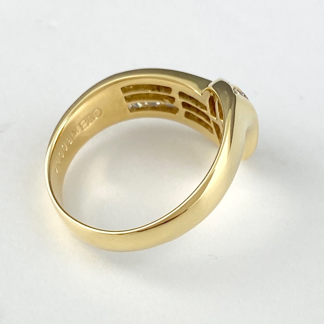 メレダイヤ デザインリング 13号 K18 【中古】 レディースのアクセサリー(リング(指輪))の商品写真