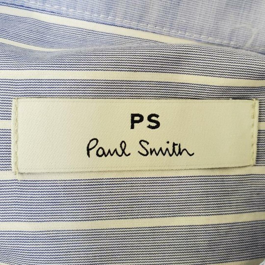 Paul Smith(ポールスミス)のPaulSmith(ポールスミス) ワンピース サイズ38 L レディース美品  - ライトブルー×白 長袖/ひざ丈/ストライプ/シャツワンピ 綿 レディースのワンピース(その他)の商品写真