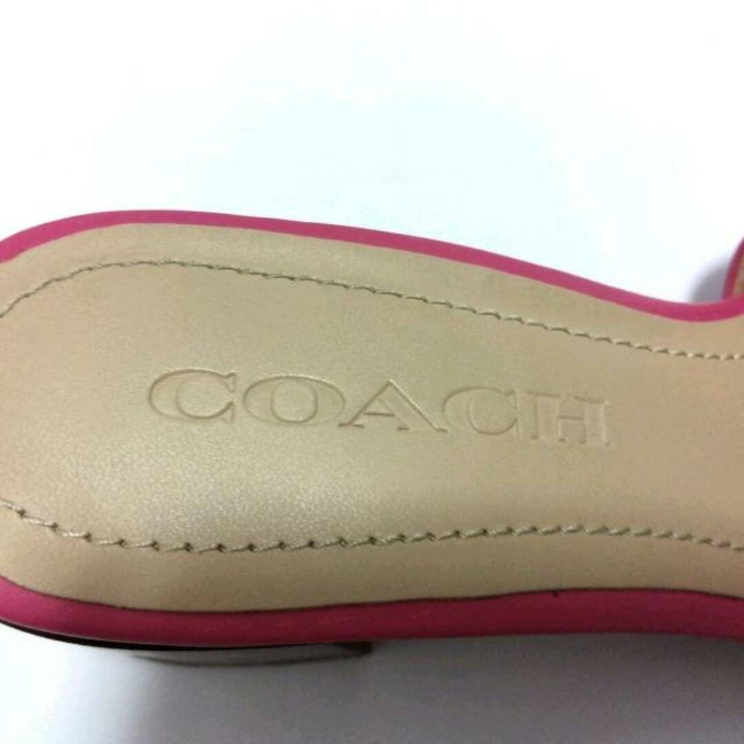 COACH(コーチ)のCOACH(コーチ) ミュール 5 レディース美品  - ピンク レザー レディースの靴/シューズ(ミュール)の商品写真