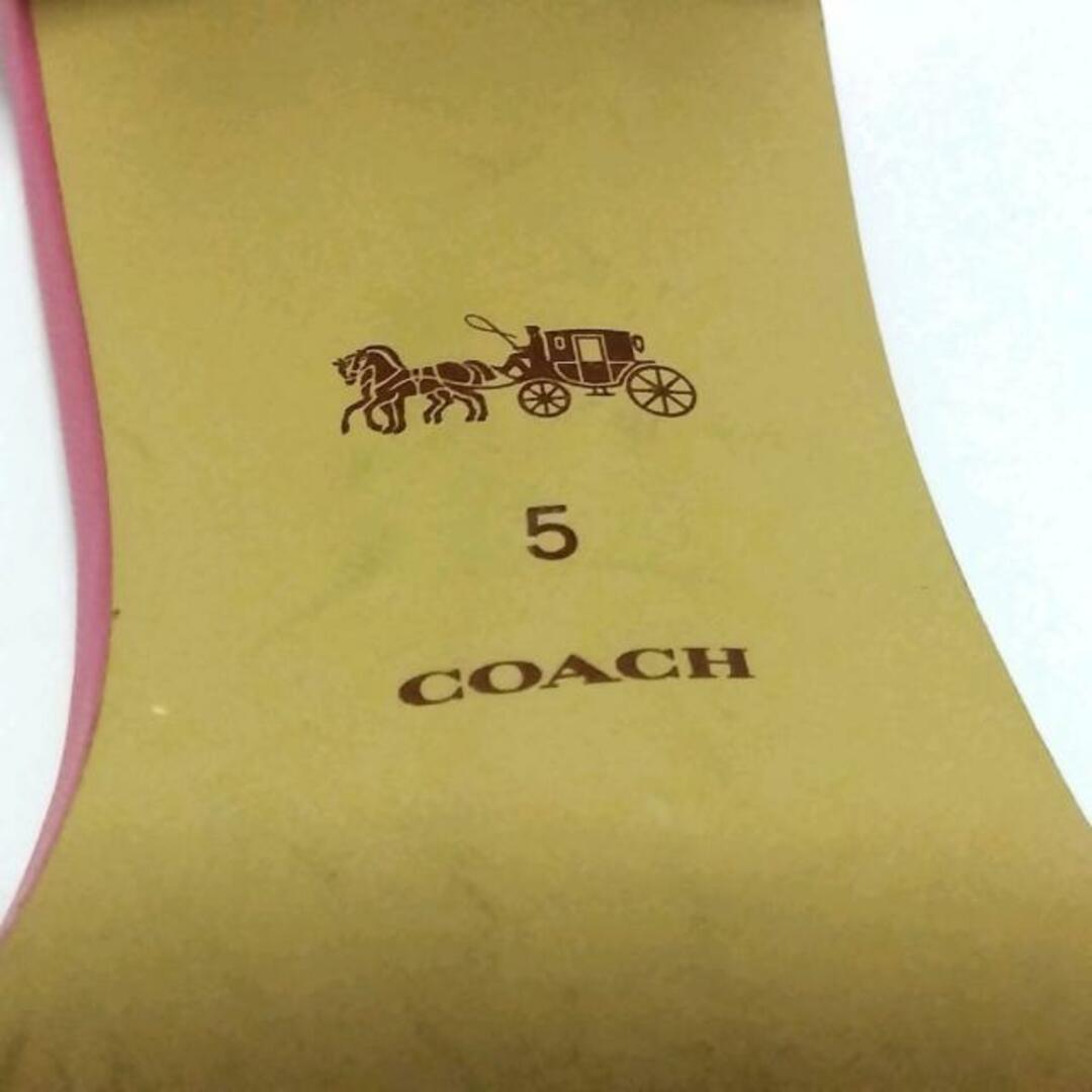 COACH(コーチ)のCOACH(コーチ) ミュール 5 レディース美品  - ピンク レザー レディースの靴/シューズ(ミュール)の商品写真