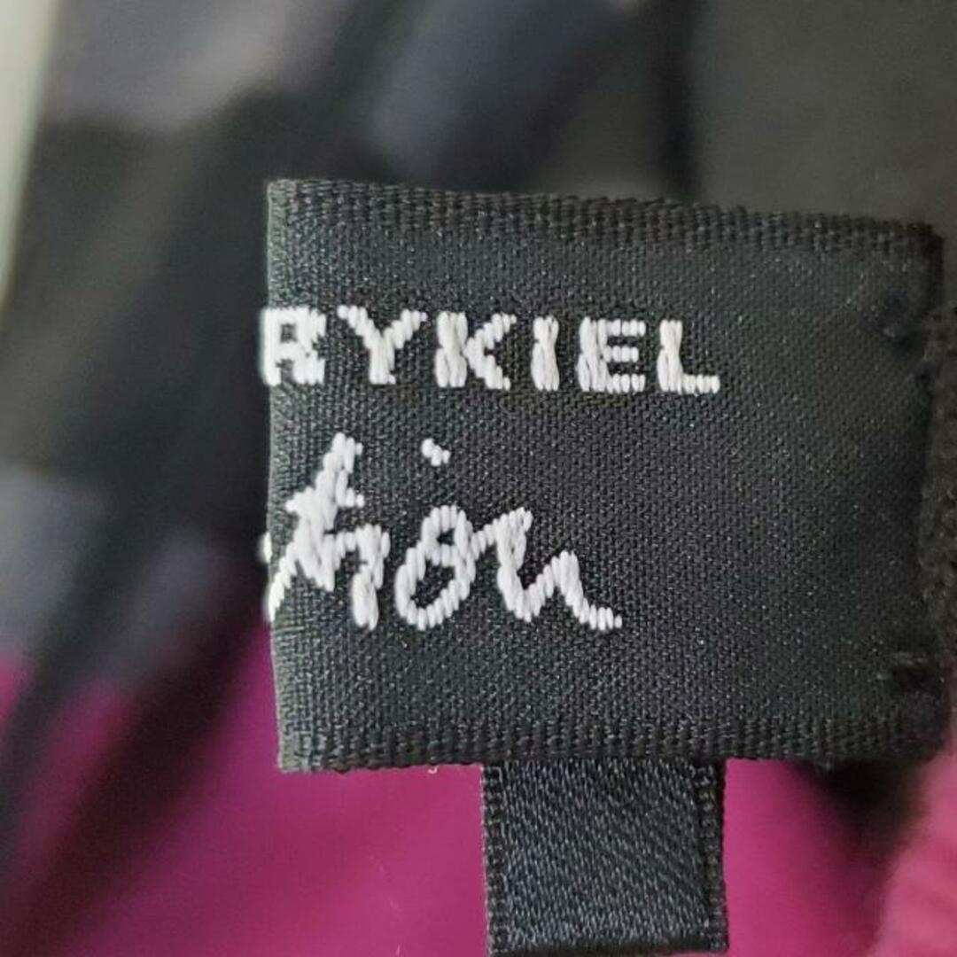 SONIA RYKIEL(ソニアリキエル)のSONIARYKIEL(ソニアリキエル) ワンピース サイズ44 L レディース美品  - グレー×パープル クルーネック/長袖/ひざ丈/ニット/ボーダー ナイロン、毛 レディースのワンピース(その他)の商品写真