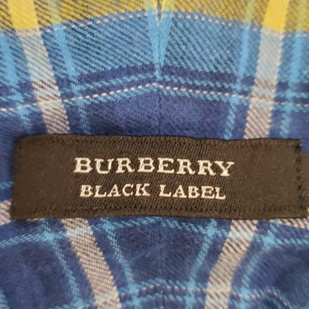 BURBERRY BLACK LABEL(バーバリーブラックレーベル)のBurberry Black Label(バーバリーブラックレーベル) 長袖シャツ サイズ4 XL メンズ美品  - ブルー×イエロー×マルチ チェック柄 綿、ポリウレタン メンズのトップス(シャツ)の商品写真