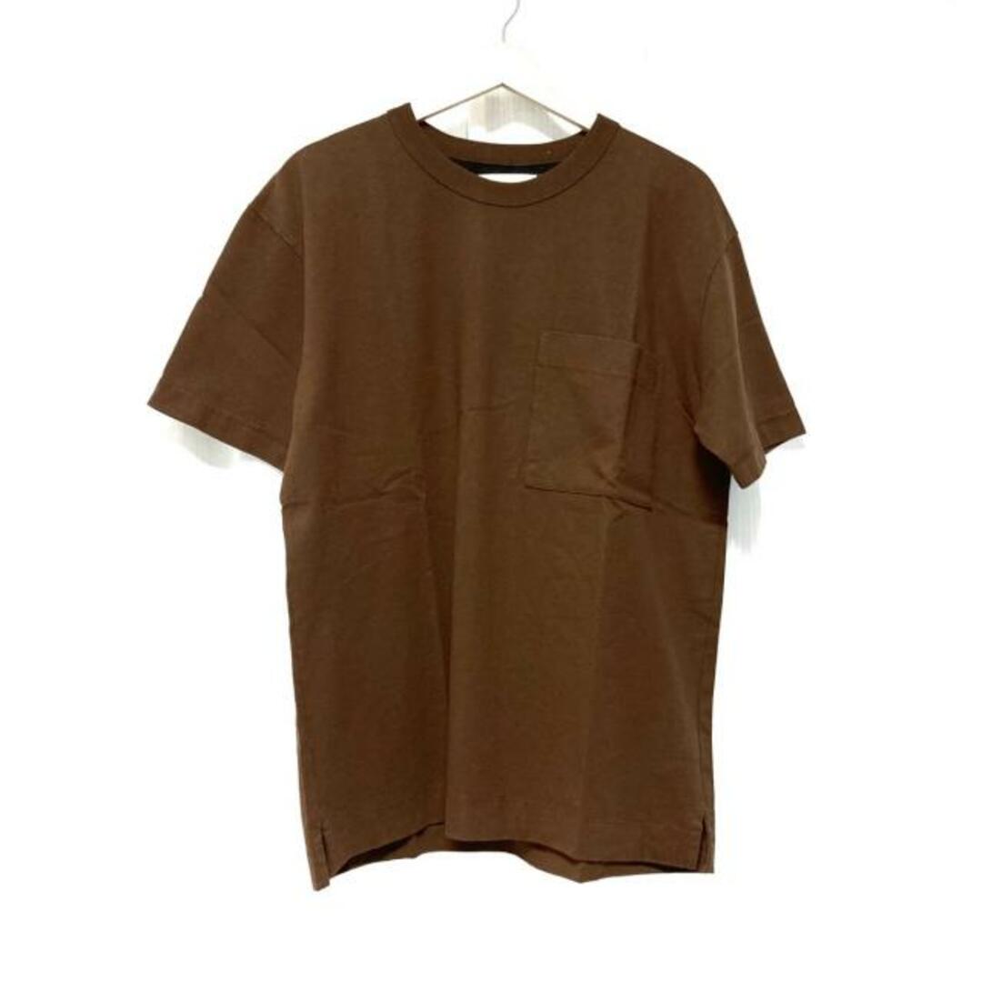 MHL.(エムエイチエル) 半袖Tシャツ サイズL メンズ新品同様  - ダークブラウン クルーネック メンズのトップス(Tシャツ/カットソー(半袖/袖なし))の商品写真