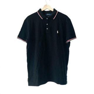 ポロラルフローレン(POLO RALPH LAUREN)のPOLObyRalphLauren(ポロラルフローレン) 半袖ポロシャツ サイズL メンズ - 黒×レッド×白(ポロシャツ)