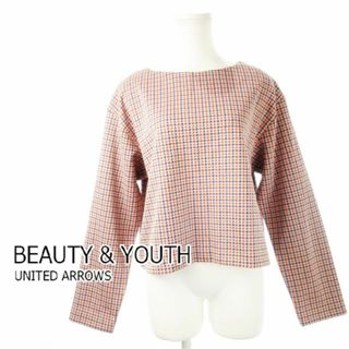 ビューティアンドユースユナイテッドアローズ(BEAUTY&YOUTH UNITED ARROWS)のB&Y ジャカードプルオーバー 長袖カットソー 赤 231025CK7R(Tシャツ(長袖/七分))