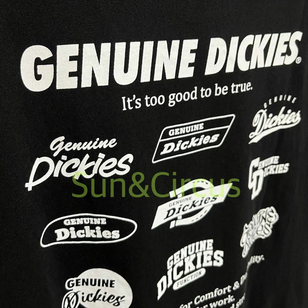 Dickies(ディッキーズ)のメンズ大きいサイズ6L Dickies ロゴプリント 刺繍ロゴ Tシャツ 黒 メンズのトップス(Tシャツ/カットソー(半袖/袖なし))の商品写真