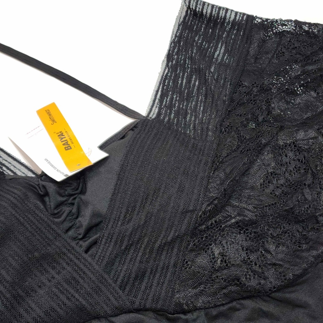 【3XL】大きいサイズ ブラック レース水着 体型カバー レディース 水着 レディースの水着/浴衣(水着)の商品写真