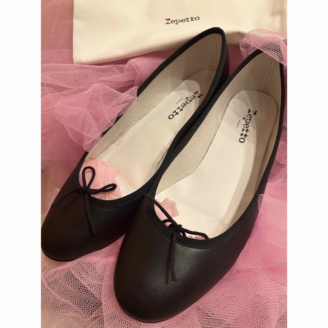 repetto(レペット)の定価52,800円 新品 今季レペット バレリーナ 黒 40 ニューサイズ レディースの靴/シューズ(バレエシューズ)の商品写真