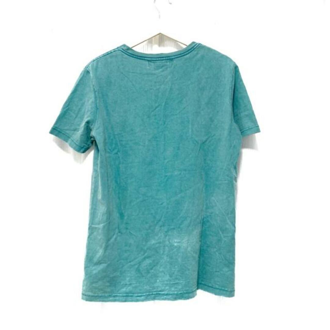 REMI RELIEF(レミレリーフ)のREMI RELIEF(レミ レリーフ) 半袖Tシャツ サイズL メンズ - ブルーグリーン クルーネック メンズのトップス(Tシャツ/カットソー(半袖/袖なし))の商品写真
