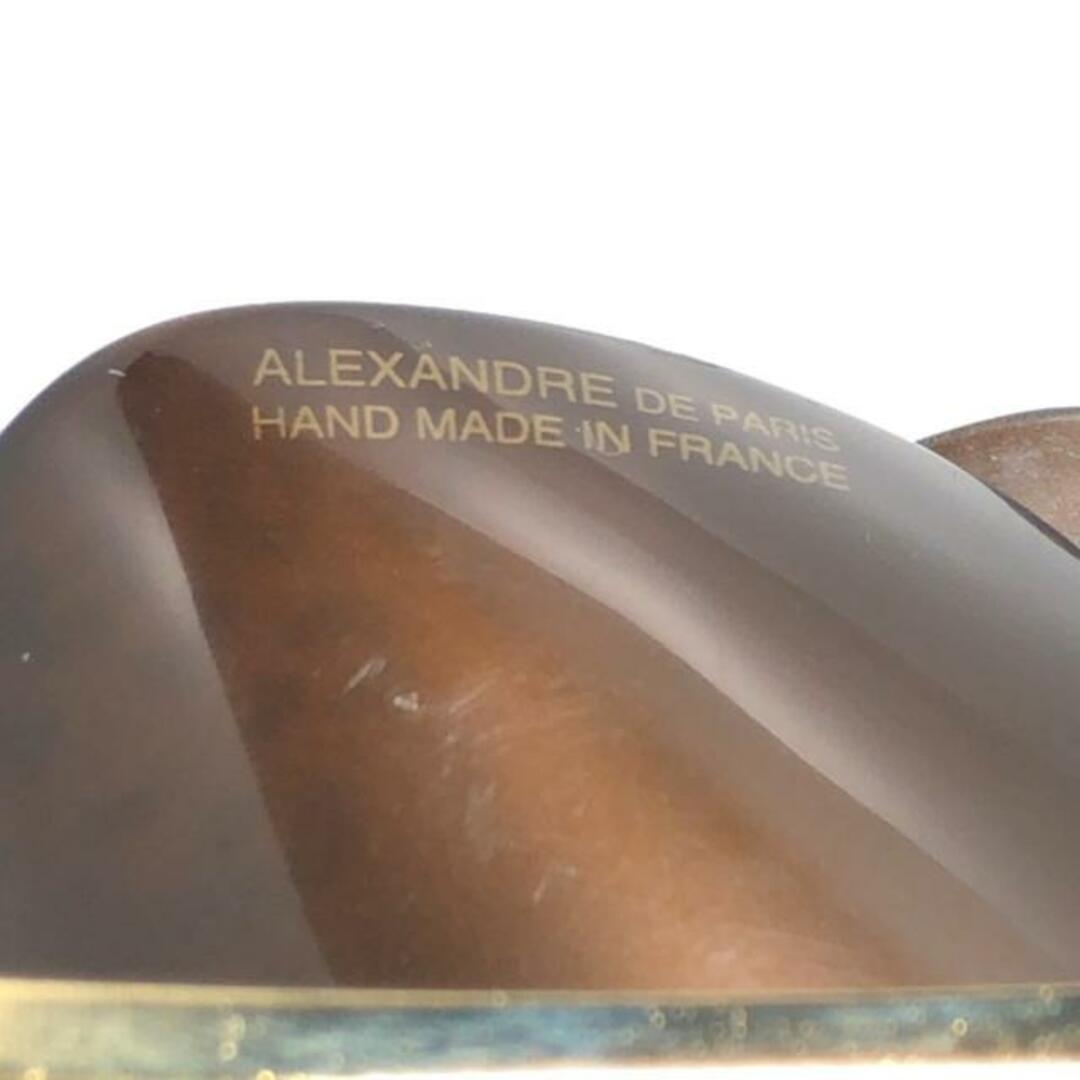 Alexandre de Paris(アレクサンドルドゥパリ)のALEXANDRE de PARIS(アレクサンドル ドゥ パリ) バレッタ - プラスチック ブロンズ×黒 フラワー(花)/ラインストーン/豹柄 レディースのヘアアクセサリー(バレッタ/ヘアクリップ)の商品写真