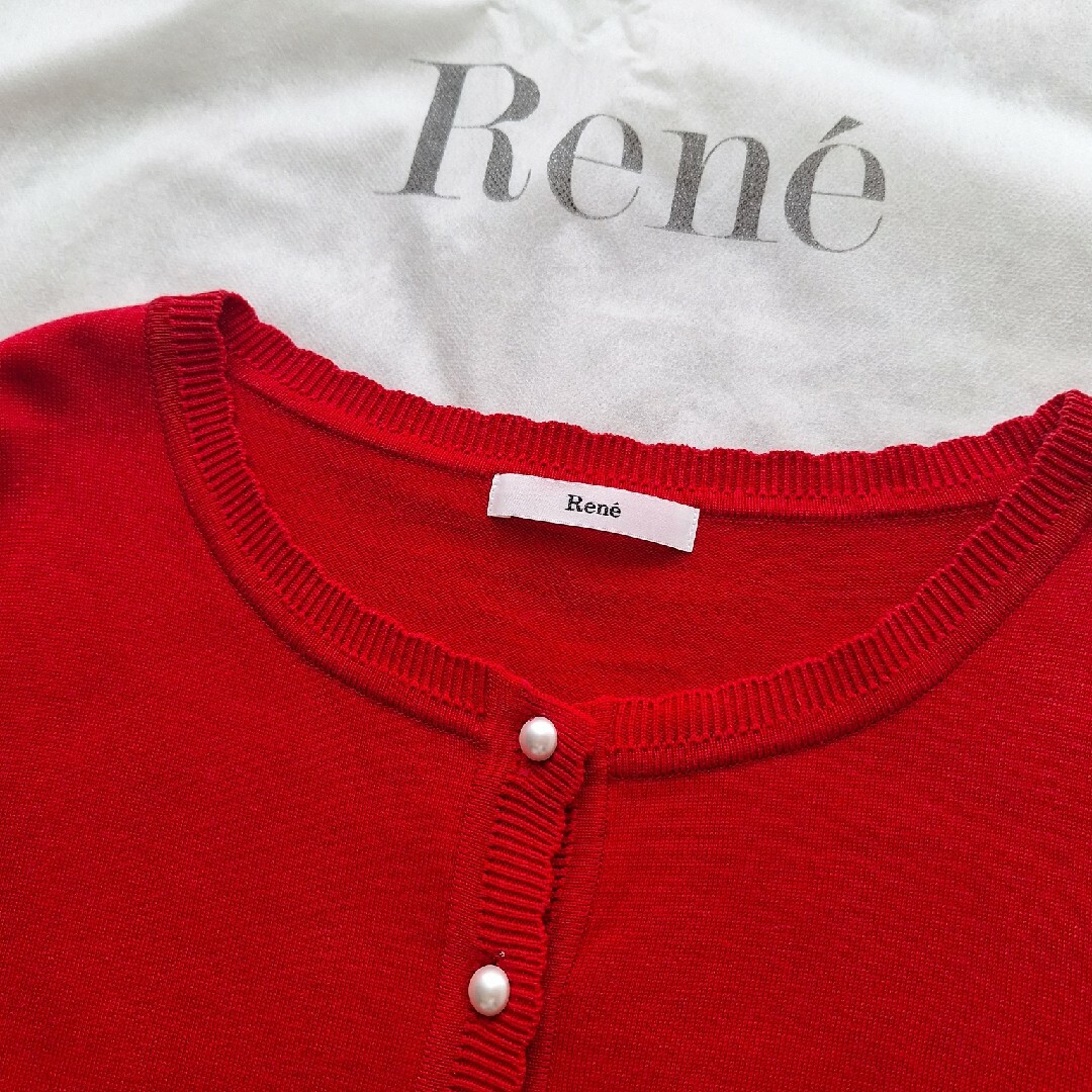 René(ルネ)のRene☆赤半袖ニット34ルネ レディースのトップス(ニット/セーター)の商品写真