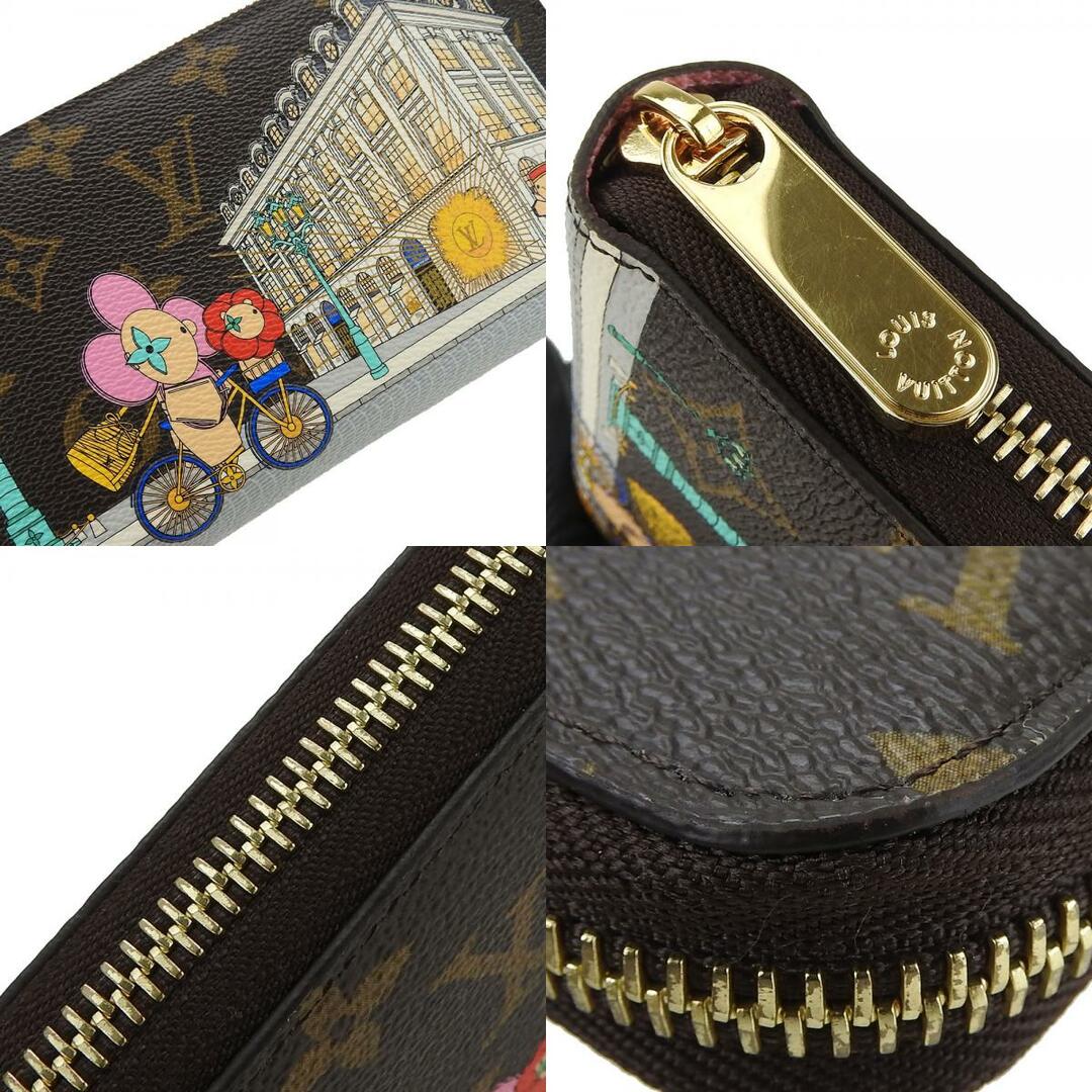 LOUIS VUITTON(ルイヴィトン)の【中古】 ルイ・ヴィトン 長財布 ジッピーウォレット M81544 モノグラムキャンバス ブラウン ピンク ゴールド金具 ヴィヴィエンヌ ホリデイシーズン レディース 女性 LOUIS VUITTON レディースのファッション小物(財布)の商品写真