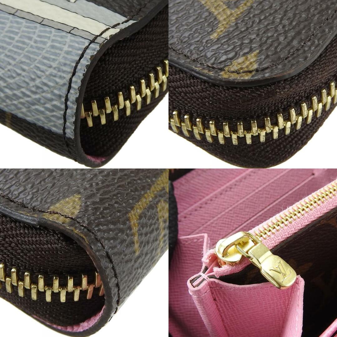 LOUIS VUITTON(ルイヴィトン)の【中古】 ルイ・ヴィトン 長財布 ジッピーウォレット M81544 モノグラムキャンバス ブラウン ピンク ゴールド金具 ヴィヴィエンヌ ホリデイシーズン レディース 女性 LOUIS VUITTON レディースのファッション小物(財布)の商品写真