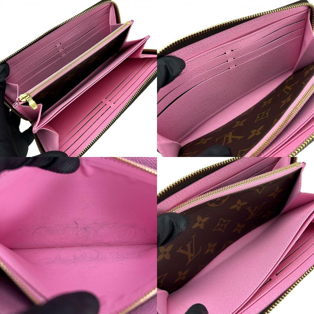 LOUIS VUITTON(ルイヴィトン)の【中古】 ルイ・ヴィトン 長財布 ジッピーウォレット M81544 モノグラムキャンバス ブラウン ピンク ゴールド金具 ヴィヴィエンヌ ホリデイシーズン レディース 女性 LOUIS VUITTON レディースのファッション小物(財布)の商品写真