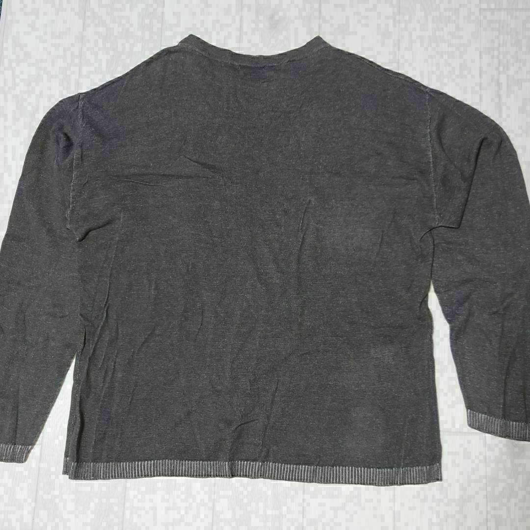 メンズ ジーユー GU L 長袖 シャツ グレー カジュアル 綿 100％ メンズのトップス(シャツ)の商品写真