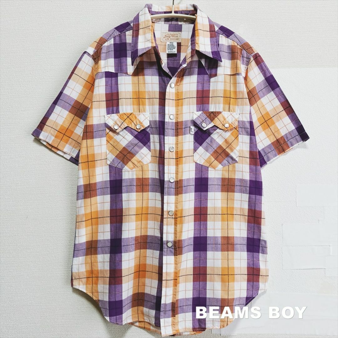 BEAMS BOY(ビームスボーイ)の【BEAMS BOY】ビームスボーイ マドラスチェック シャツ レディースのトップス(シャツ/ブラウス(半袖/袖なし))の商品写真