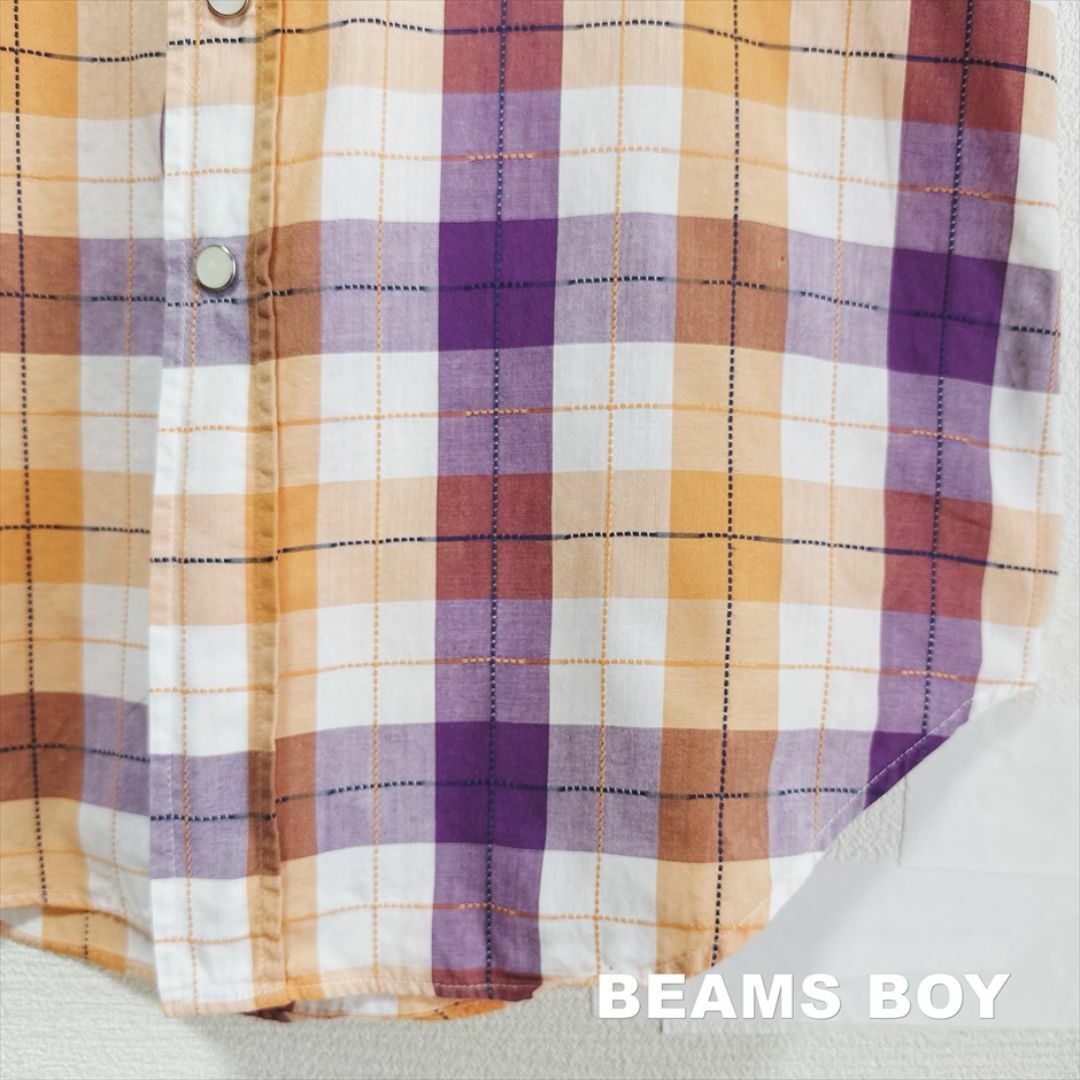 BEAMS BOY(ビームスボーイ)の【BEAMS BOY】ビームスボーイ マドラスチェック シャツ レディースのトップス(シャツ/ブラウス(半袖/袖なし))の商品写真