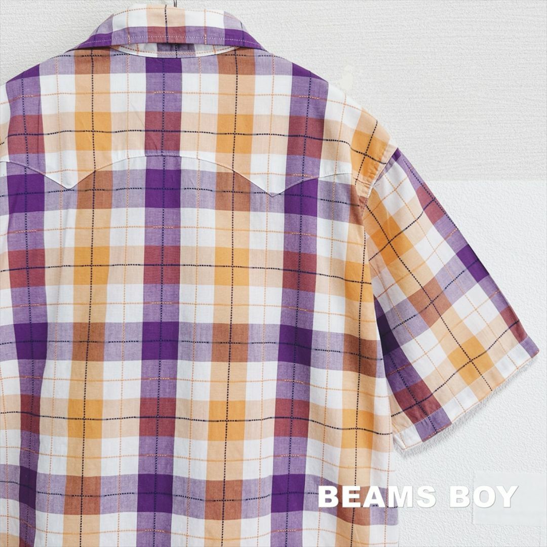 BEAMS BOY(ビームスボーイ)の【BEAMS BOY】ビームスボーイ マドラスチェック シャツ レディースのトップス(シャツ/ブラウス(半袖/袖なし))の商品写真