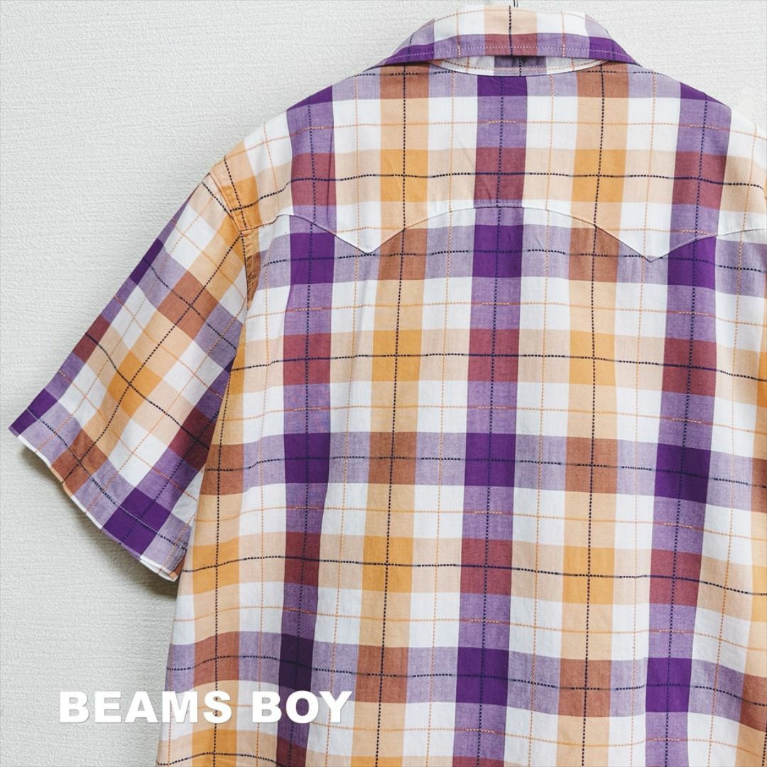 BEAMS BOY(ビームスボーイ)の【BEAMS BOY】ビームスボーイ マドラスチェック シャツ レディースのトップス(シャツ/ブラウス(半袖/袖なし))の商品写真