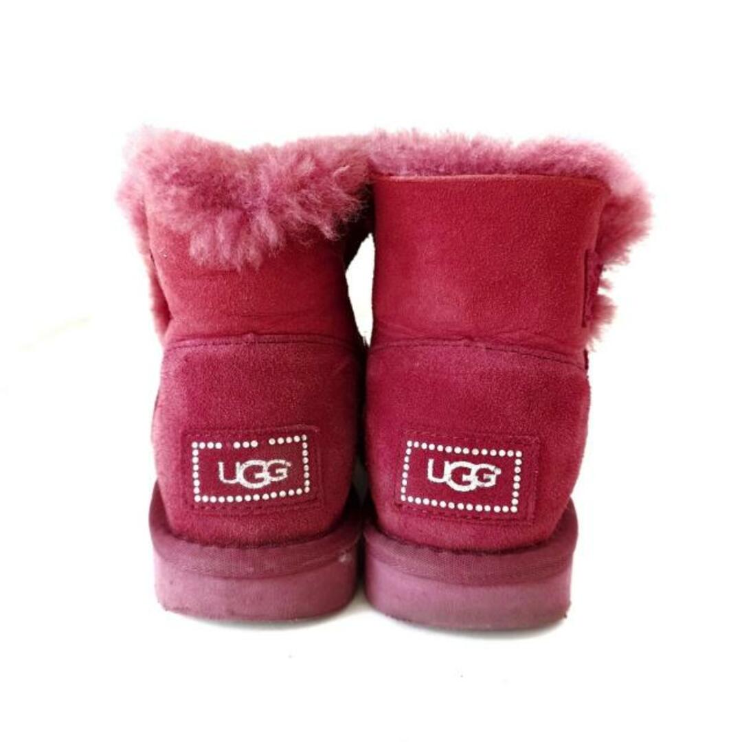 UGG(アグ)のUGG(アグ) ショートブーツ JAPAN 24.0 レディース ミニベイリーボタン ブリング 1003889 ボルドー スワロフスキークリスタル ムートン レディースの靴/シューズ(ブーツ)の商品写真