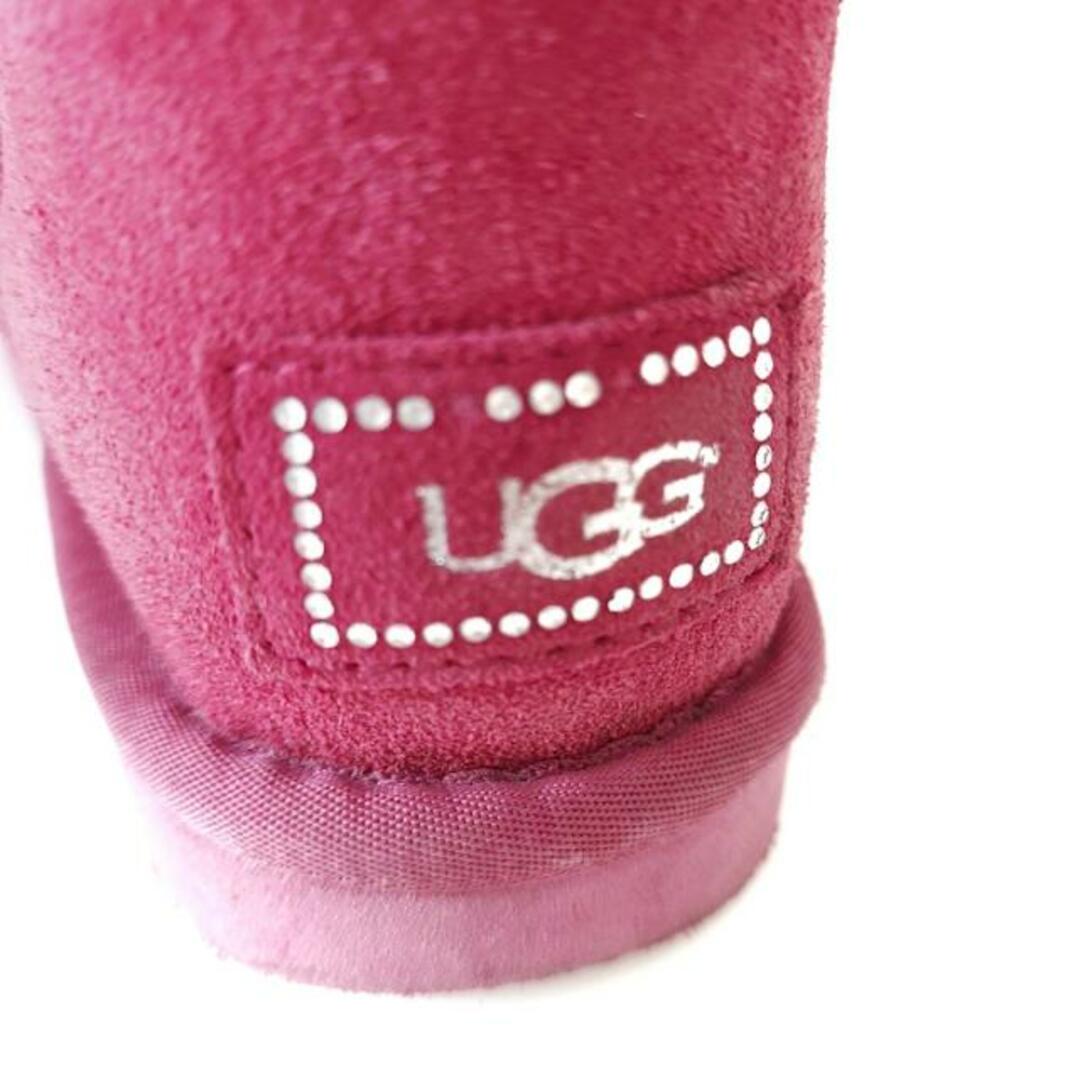 UGG(アグ)のUGG(アグ) ショートブーツ JAPAN 24.0 レディース ミニベイリーボタン ブリング 1003889 ボルドー スワロフスキークリスタル ムートン レディースの靴/シューズ(ブーツ)の商品写真