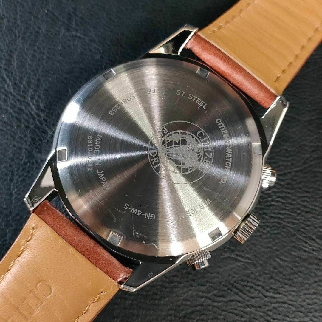 CITIZEN(シチズン)の極美品【稼働品】CITIZEN　シチズン　E820　ブラック　シルバー　ソーラー メンズの時計(腕時計(アナログ))の商品写真