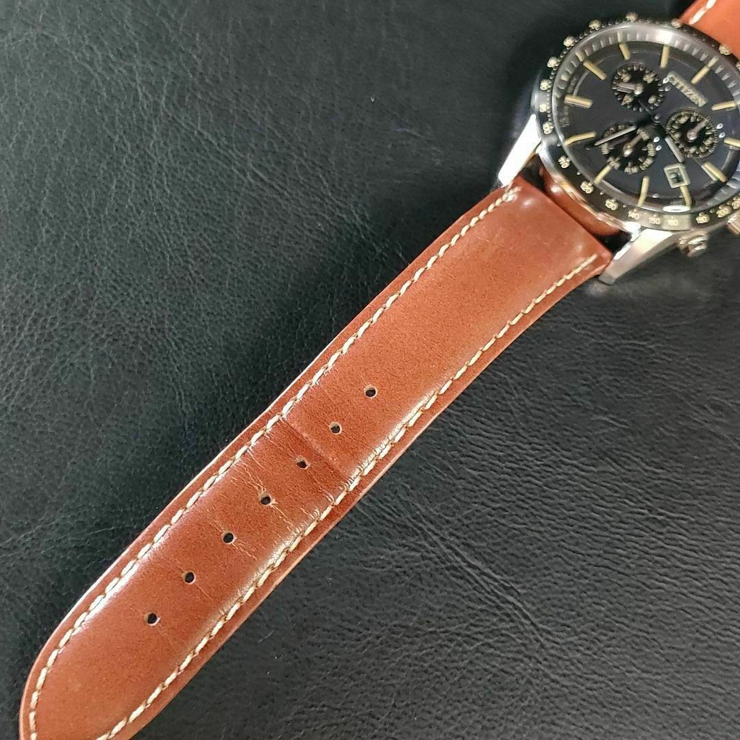 CITIZEN(シチズン)の極美品【稼働品】CITIZEN　シチズン　E820　ブラック　シルバー　ソーラー メンズの時計(腕時計(アナログ))の商品写真