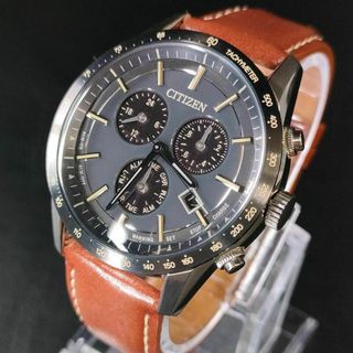 シチズン(CITIZEN)の極美品【稼働品】CITIZEN　シチズン　E820　ブラック　シルバー　ソーラー(腕時計(アナログ))