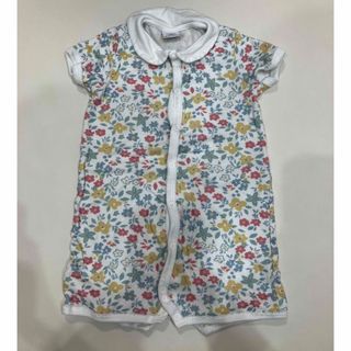 プチバトー(PETIT BATEAU)のプチバトー　花柄ロンパース　12m 74cm(ロンパース)