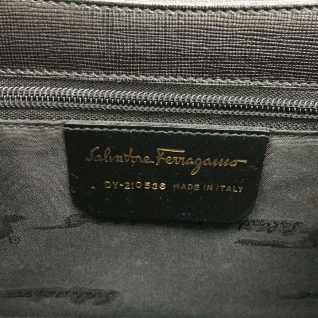 Salvatore Ferragamo(サルヴァトーレフェラガモ)のSalvatoreFerragamo(サルバトーレフェラガモ) ハンドバッグ ガンチーニ 210536 黒 レザー レディースのバッグ(ハンドバッグ)の商品写真