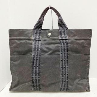 Hermes - HERMES(エルメス) トートバッグ エールライントートMM グレー 旧型金具 ポリアミド×ポリエステル