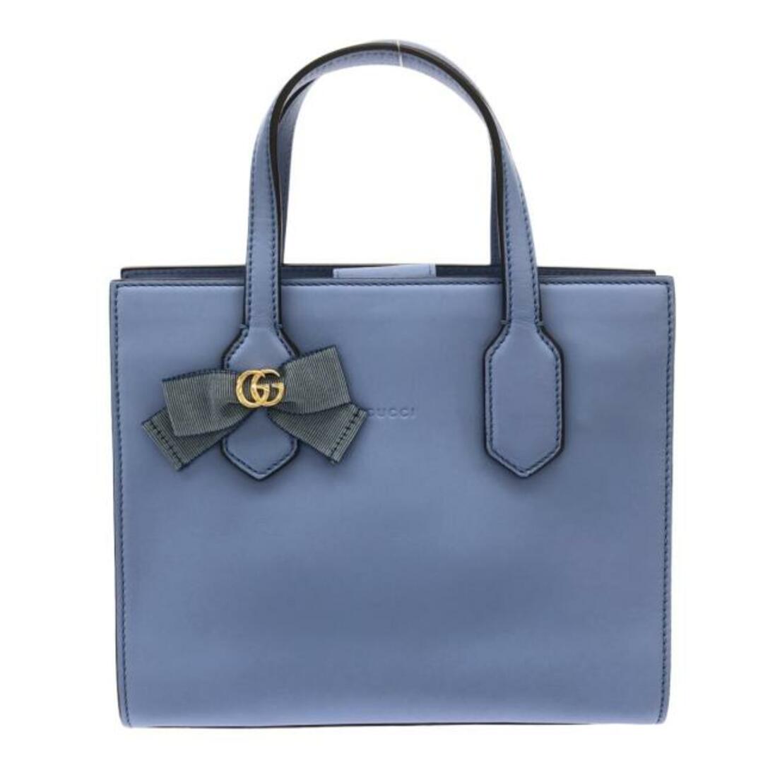 Gucci(グッチ)のGUCCI(グッチ) トートバッグ GGリボン 443089 ブルー JAPAN EXCLUSIVE(日本限定) /リボン レザー レディースのバッグ(トートバッグ)の商品写真