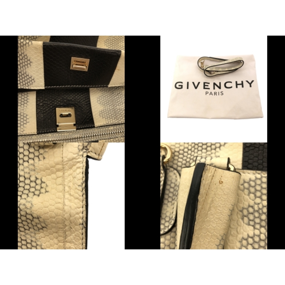 GIVENCHY(ジバンシィ)のGIVENCHY(ジバンシー) ハンドバッグ パンドラピュアスモール アイボリー×黒 型押し加工 レザー レディースのバッグ(ハンドバッグ)の商品写真