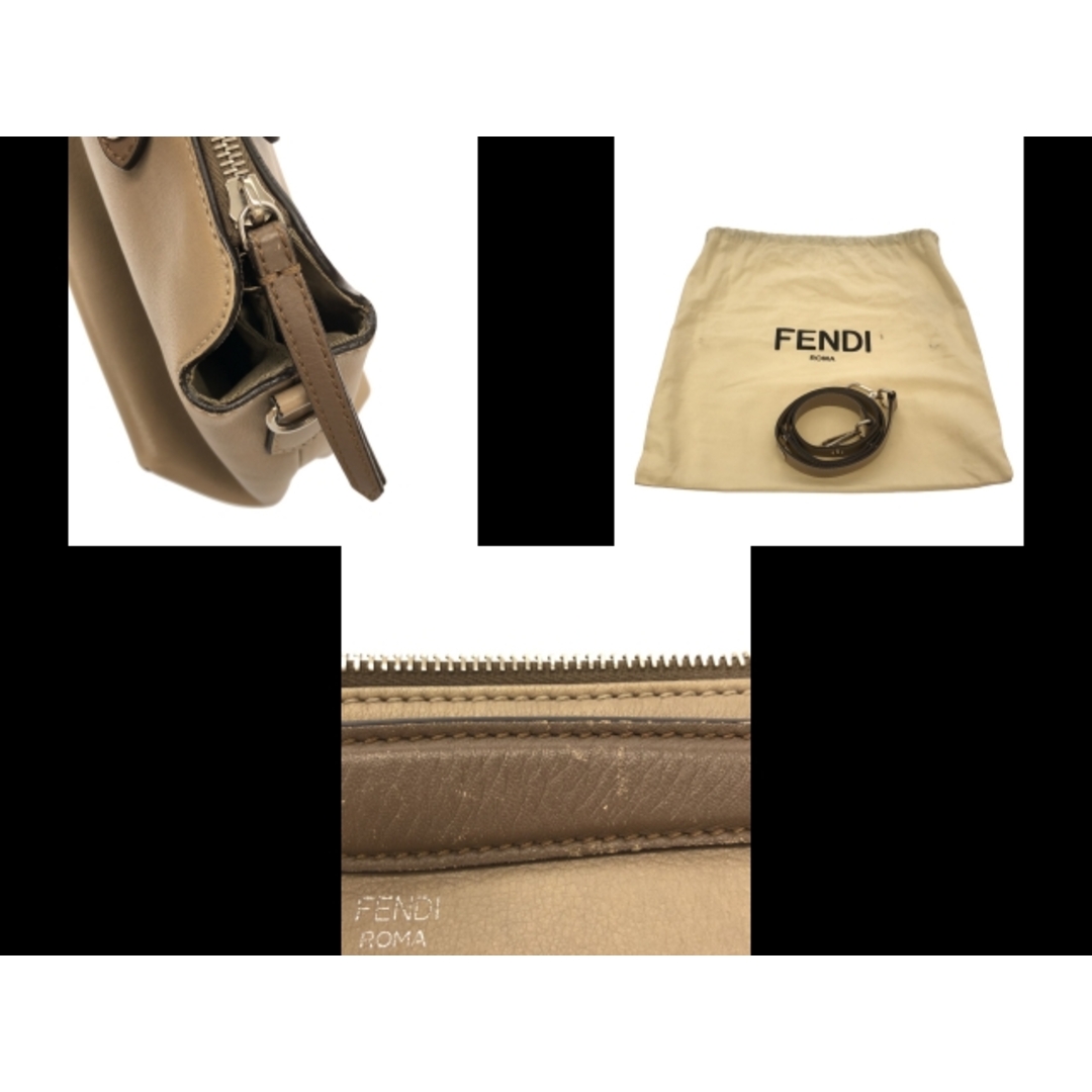 FENDI(フェンディ)のFENDI(フェンディ) ハンドバッグ バイザウェイラージ 8BL125-W7Q ベージュ×ダークブラウン レザー レディースのバッグ(ハンドバッグ)の商品写真