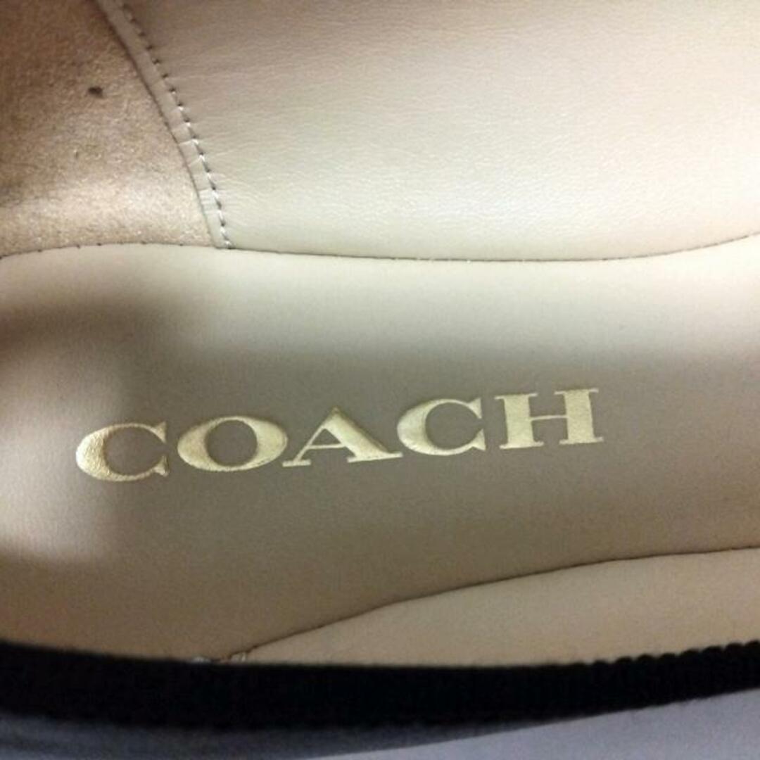 COACH(コーチ)のCOACH(コーチ) フラットシューズ 6C レディース美品  - 黒×ゴールド リボン レザー レディースの靴/シューズ(その他)の商品写真