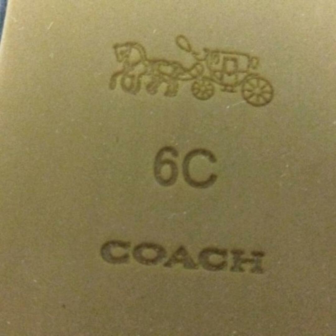 COACH(コーチ)のCOACH(コーチ) フラットシューズ 6C レディース美品  - 黒×ゴールド リボン レザー レディースの靴/シューズ(その他)の商品写真